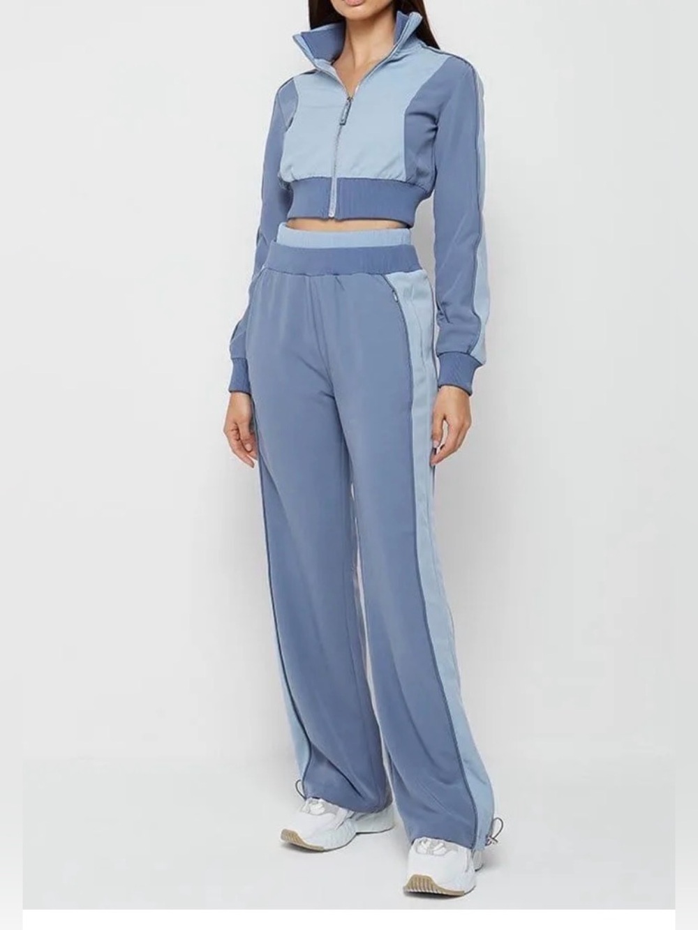 Manière De Voir Viscose Track Jacket in Steel Double Waistband Track pants 4